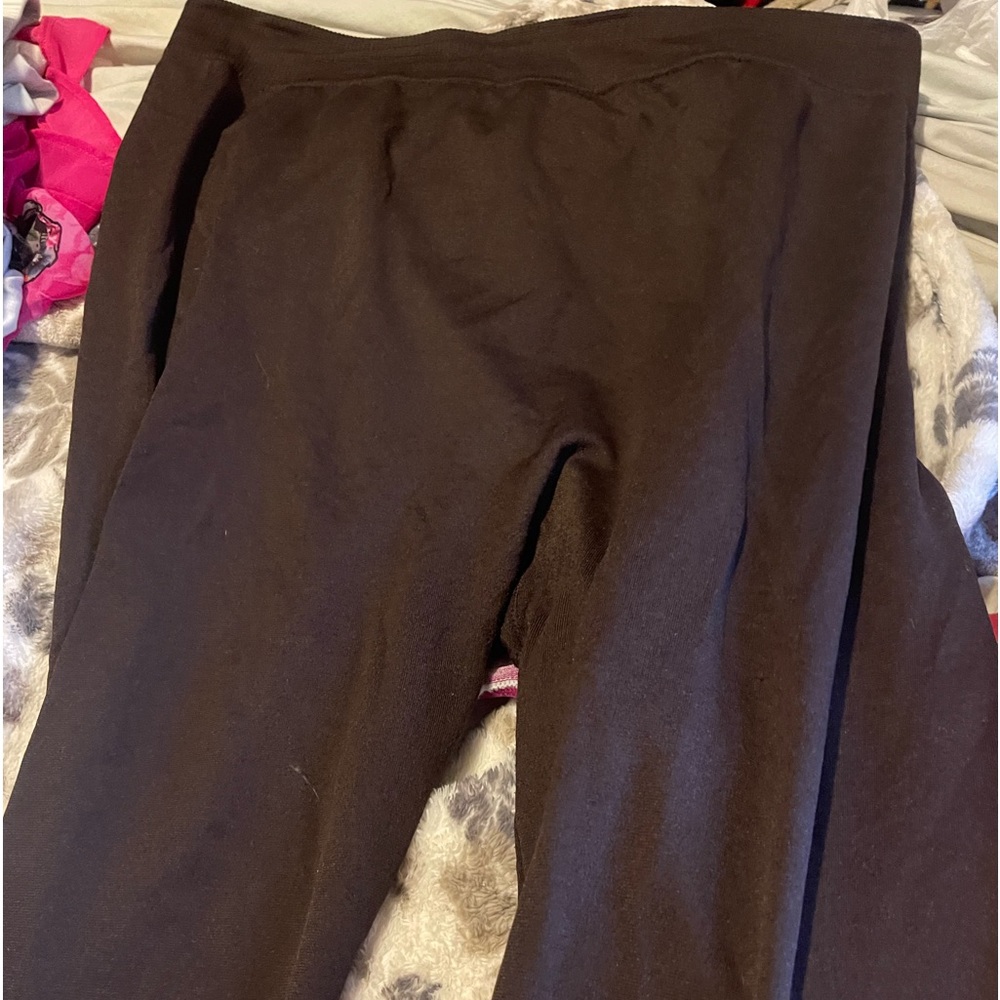 brown thermal leggings thin strechy size 3-4X $15